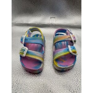 First Steps Multicolor Tie Dye Sandal Unisex Baby & Toddler US 4 Buckle